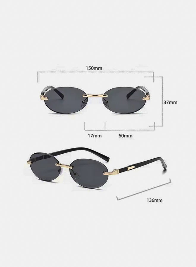 korico Vira Pink Rimless Oval Sunglasses - Image 2